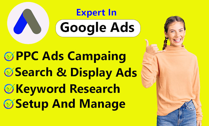 setup and manage google ads adwords ppc campaing