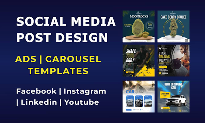 Professional social media post design services by Miansajjad5 | Fiverr