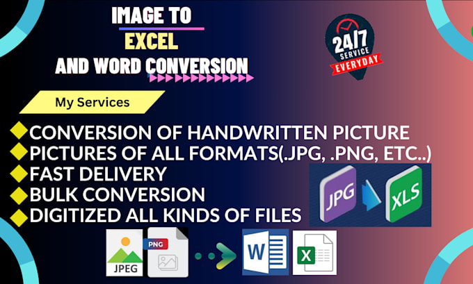 do professional image to excel and word conversion