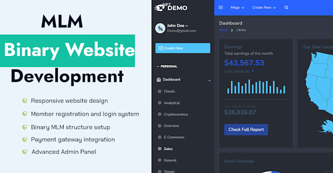 develop binary MLM website