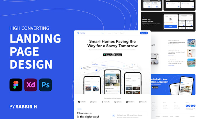 Design professional ui ux landing page and web template design by ...