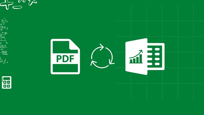 convert PDF to excel or do data entry work
