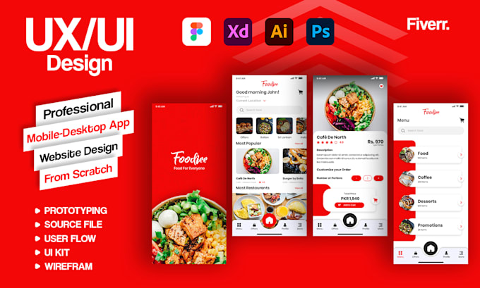 design professional app, website, and dashboard in figma or xd