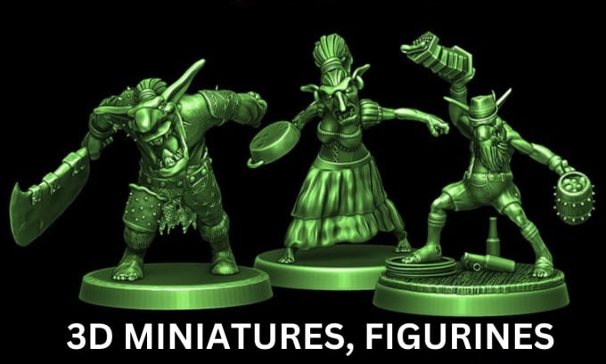 créer une figurine 3d miniature warhammer 40k dnd modèle bjd pour  l'impression 3d