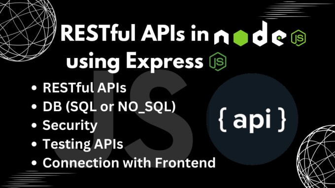 Develope node app using restful apis with db, security and more by ...