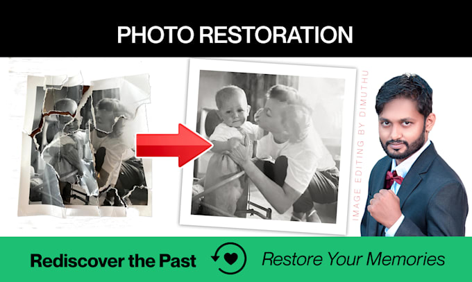 Do professional damaged photo restoration by Kashnuda | Fiverr