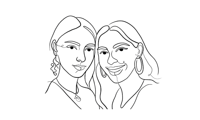 custom couple and family portraits line sketch, pet drawing