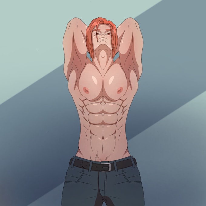 draw nsfw gay art, yaoi, bara