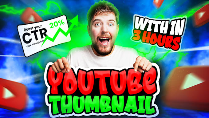 design amazing youtube thumbnail design