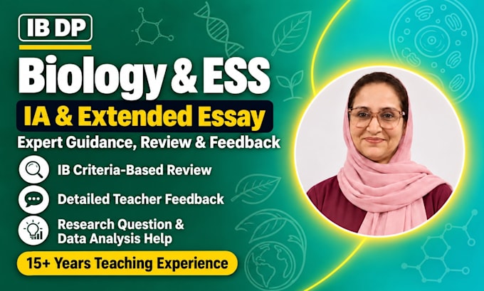 provide expert feedback on ib dp biology ia and ee