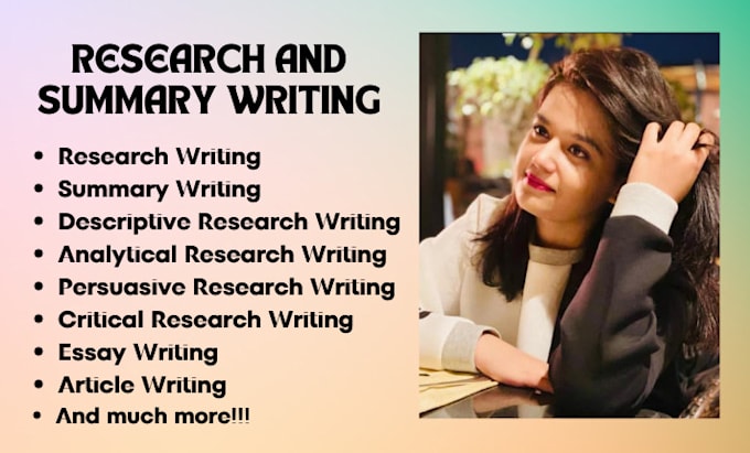 do research and summary writing