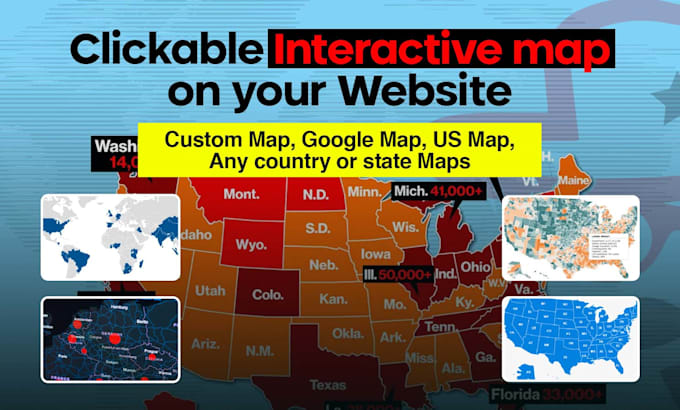 Create interactive map solutions for websites clickable map by Muhusman ...