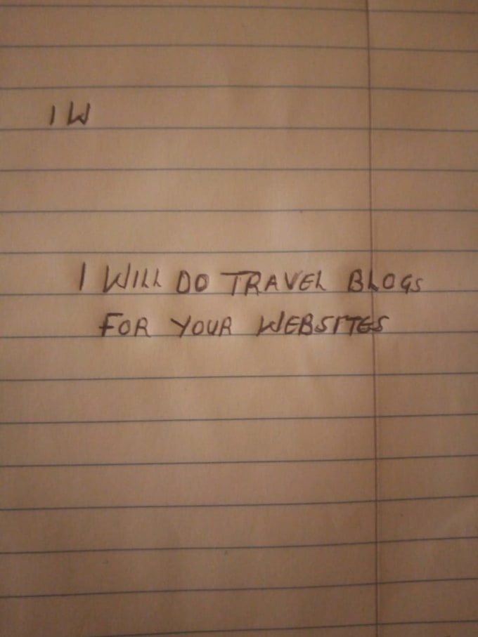 do travel blog article for your website
