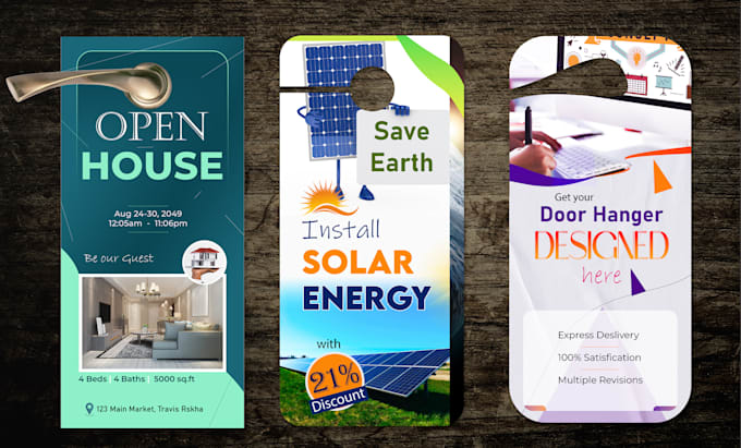create door hanger design within 6 hours