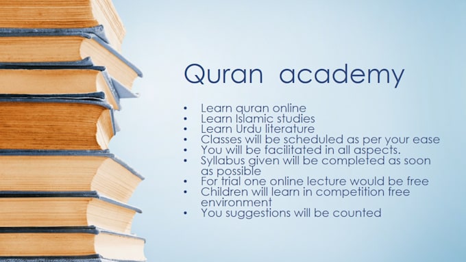professionally teach quran, islamic education and urdu literature