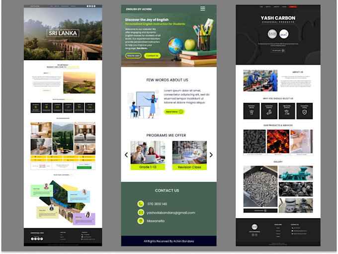 Design and build modern responsive website with html, css by Kusal4978 ...