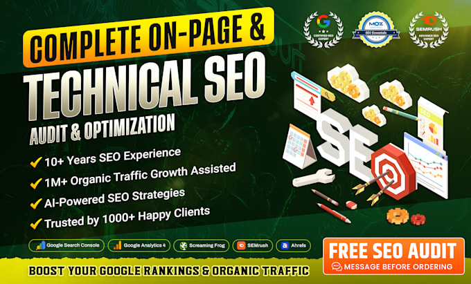 do on page optimization and technical SEO for your website