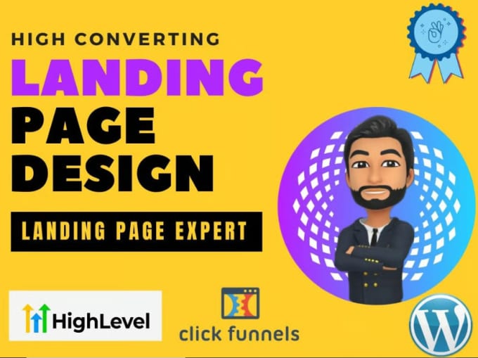 Landing page design with go high level landing page design by John