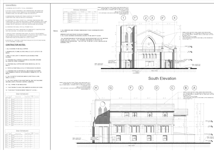 Design architectural blueprint drawings set for city permit by ...