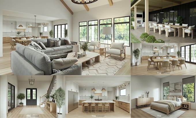 do 3d rendering, 360 panorama photo house, apartment, flat