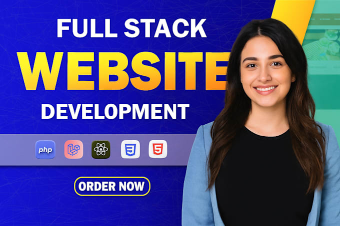 do full stack website development with PHP laravel and react js
