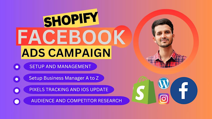 setup, manage and optimize shopify facebook ads campaign
