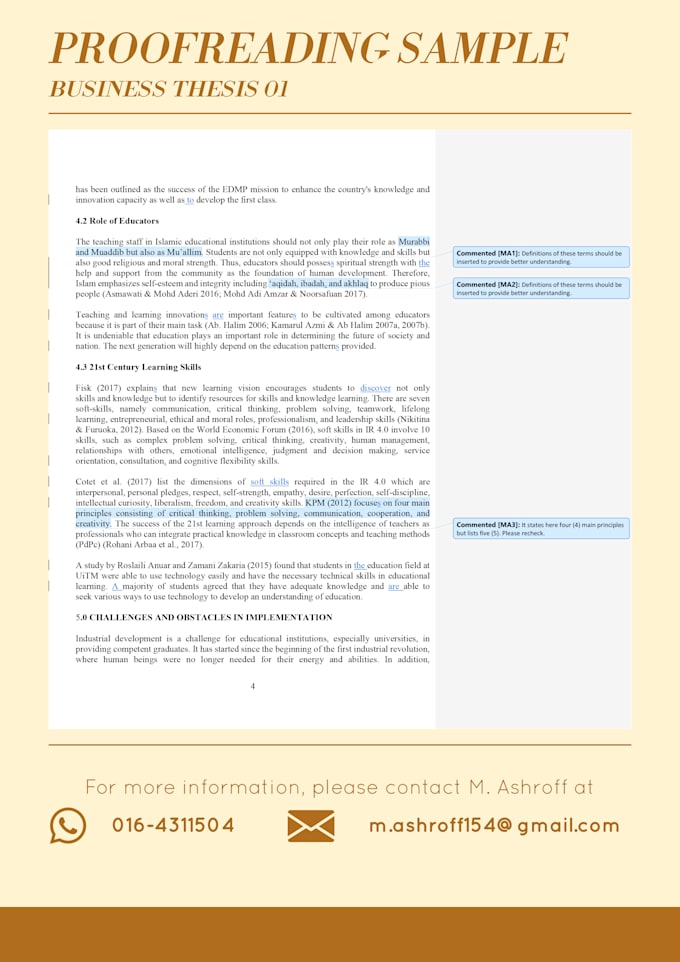 proofread or edit your english theses and articles