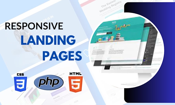 Create responsive landing pages using html, php, css, and bootstrap by ...