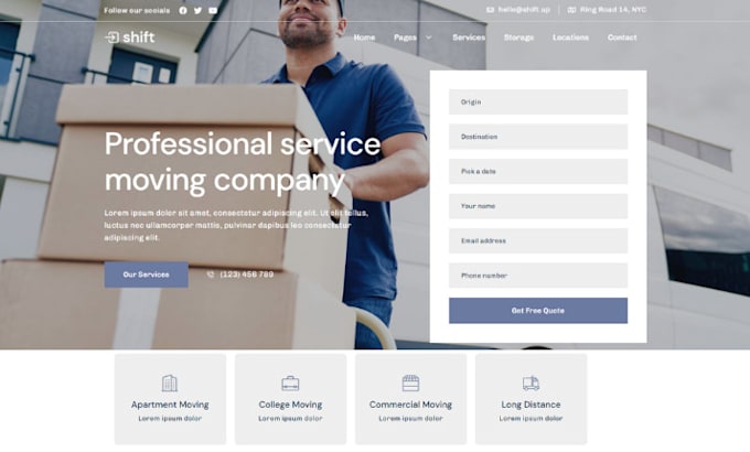 design junk removal website junk hauling dumpster, handyman website