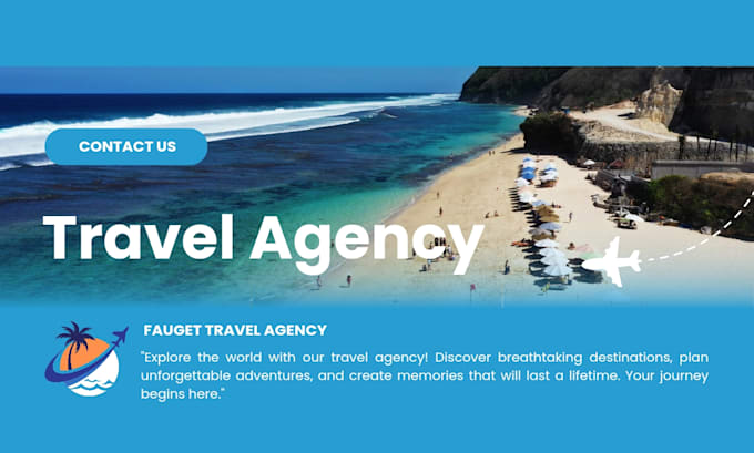 travel agency or tourism website, agent, vacation rental hotel site with booking