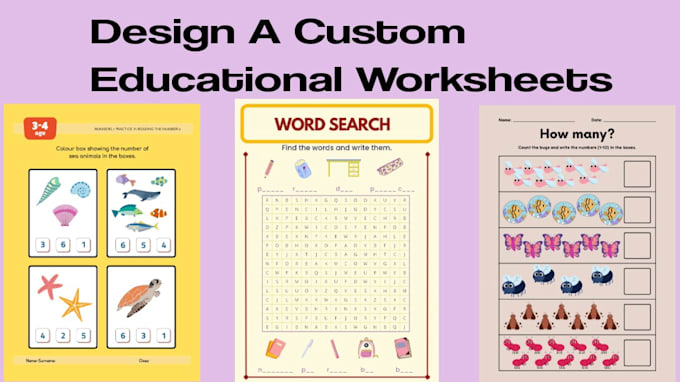 design custom educational worksheets