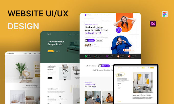 Do attractive and unique modern web templates in figma ui ux design by ...