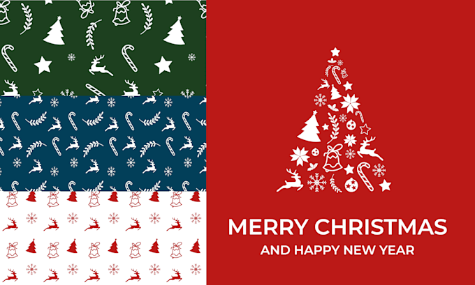 create christmas seamless pattern, stickers, postcard, greeting card, new year