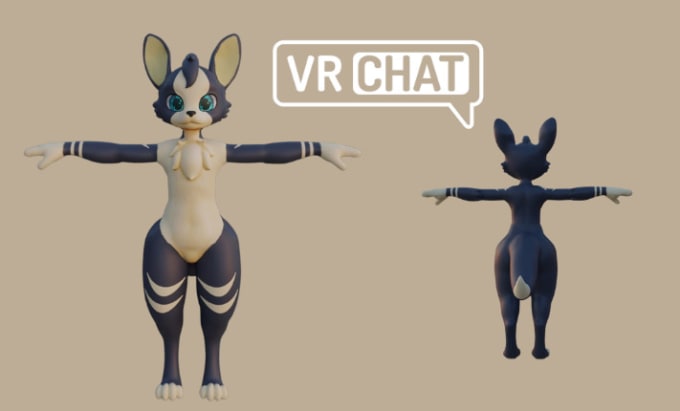 Create Custom Furry Vrchat Avatarfursona For Vtuber Nsfw Vrc Avatar Character By Lordmuzan 6024