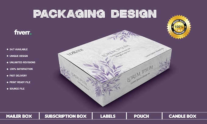 design attractive packaging box, mailer box, subscription box within 12 hrs