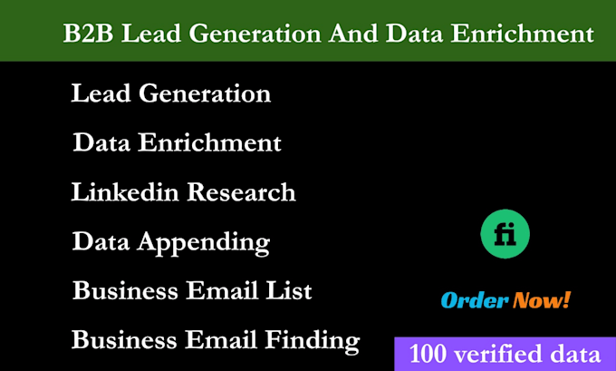 do b2b lead generation, data enrichment, appending, and business leads