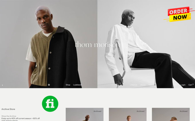 Build a modern shopify clothing website shoe website clothing
