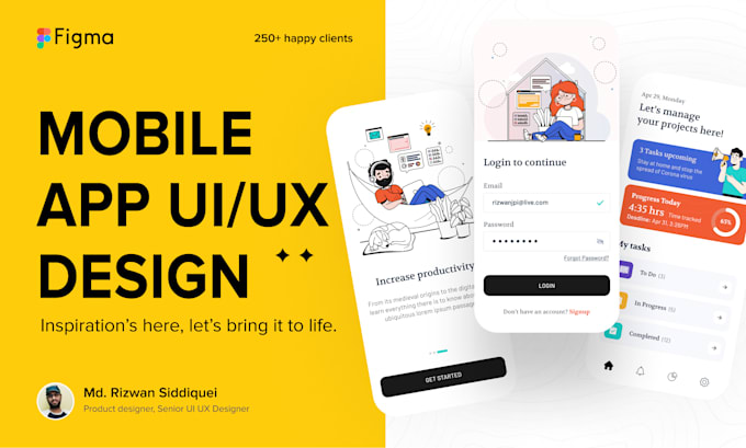 Do ui ux of your mobile app design in figma or xd by Rizwanjpi1994 | Fiverr