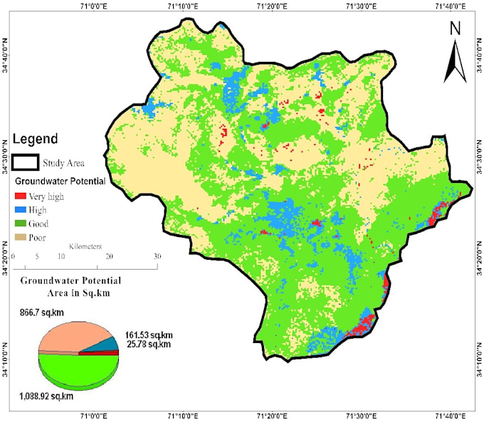 map groundwater potential zones using gis, rs, and mif