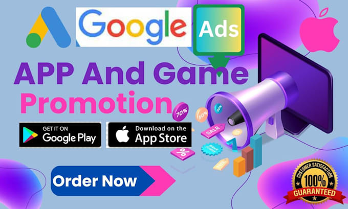 setup mobile app promotion, android,  ios, game  by google ads campaign