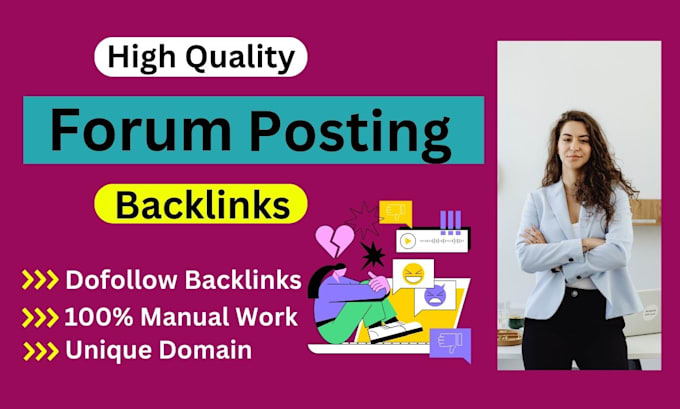 provide 50 forum posting  for your website ranking