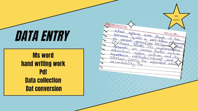 do data entery conversion ,data collection typing work
