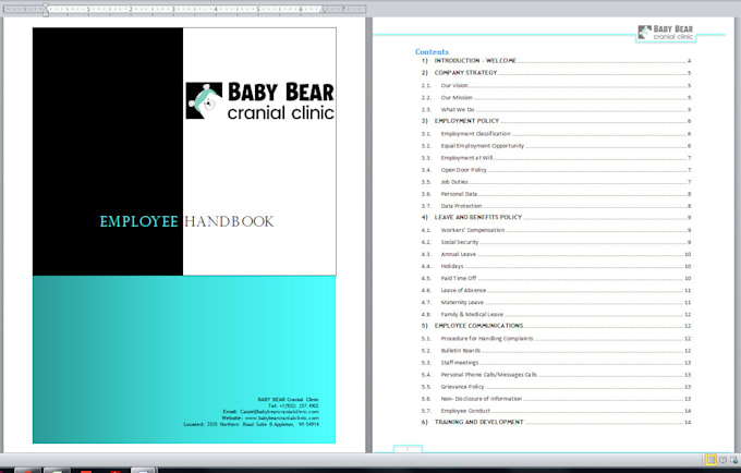 provide desired employee handbook and policy manual