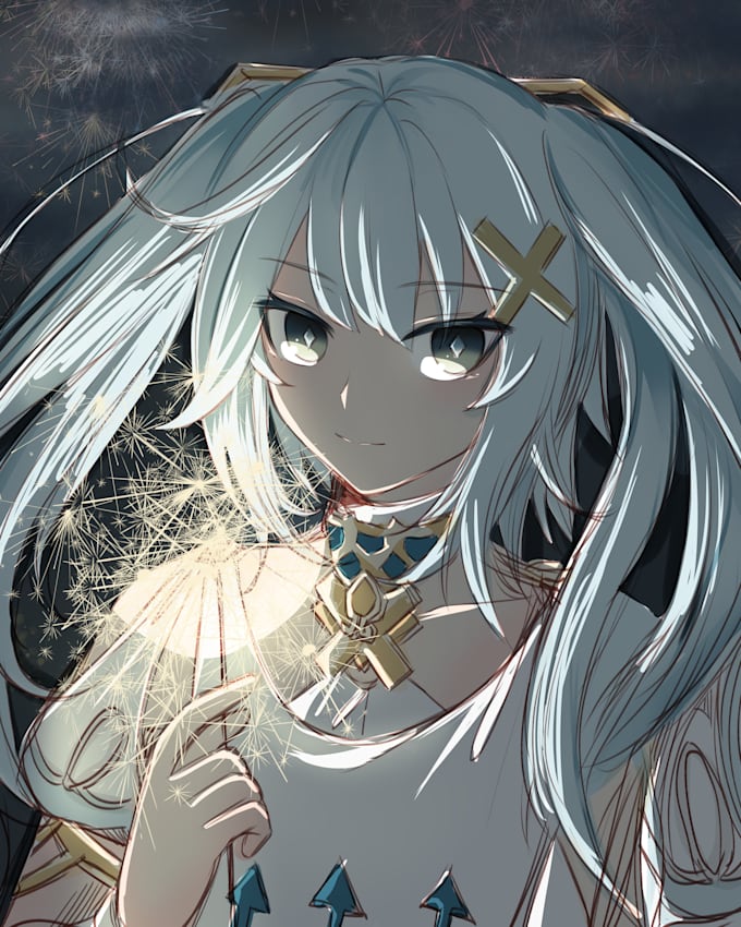 Draw colored sketch anime style or fanart illustration for you by ...