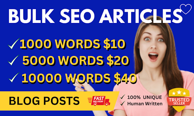 write blog posts, wordpress blogs and bulk seo articles