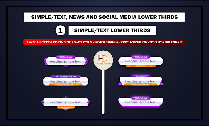 Design creative animated lower thirds for stunning video presentations ...