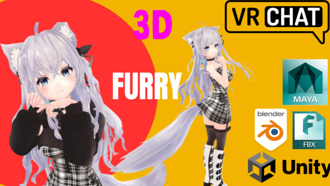 Make vrc avatar, vr avatar, vrchat avatar from scratch ready for pc and ...