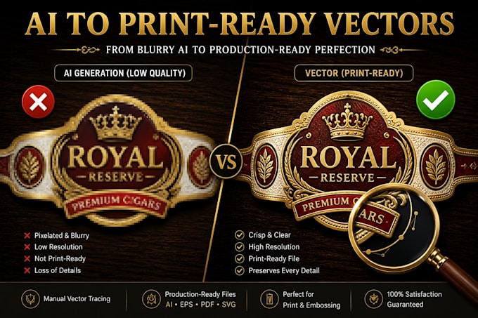 turn your ai concept into a high resolution production cigar band