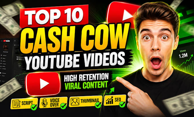 make viral youtube top 10 faceless cash cow videos