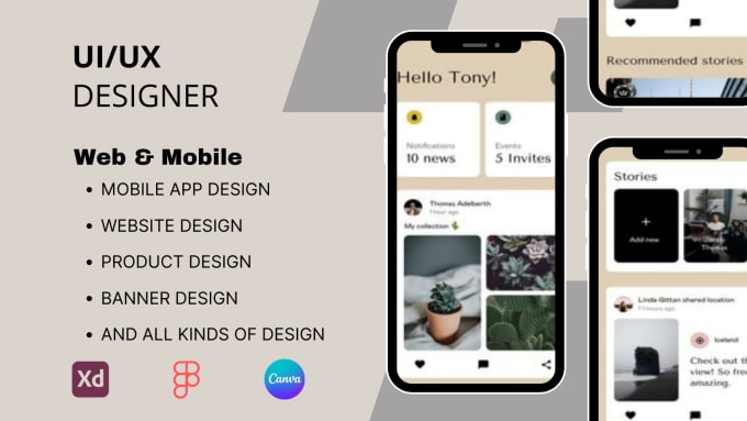 Design modern and futuristic ui ux design professionally by ...